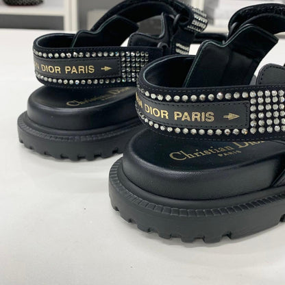 Dior Act Lambskin Line Stone Sandals