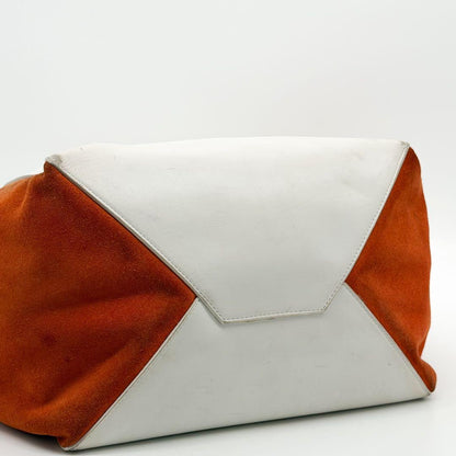 Celine Cabas Phantom Bicolor Orange White Tote Bag — view 6