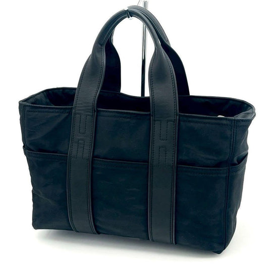 Hermes Acapulco PM Nylon Leather Black Silver Handbag