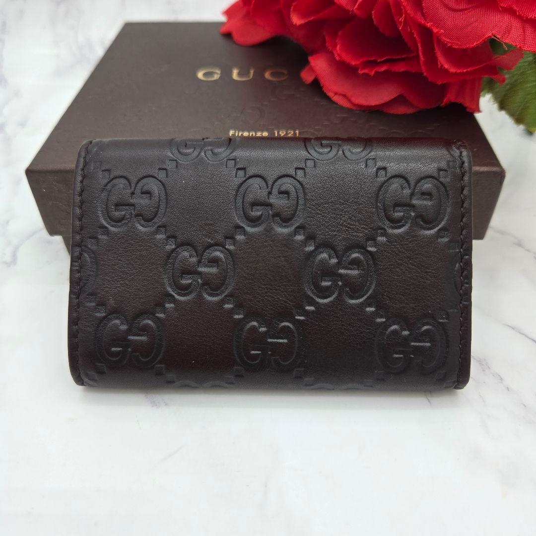 Gucci Guccissima Key Case 6 GG Brown Key Holder — view 2