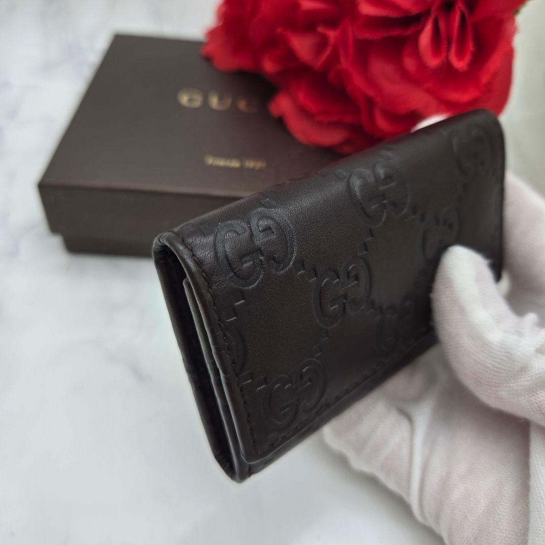Gucci Guccissima Key Case 6 GG Brown Key Holder — view 4