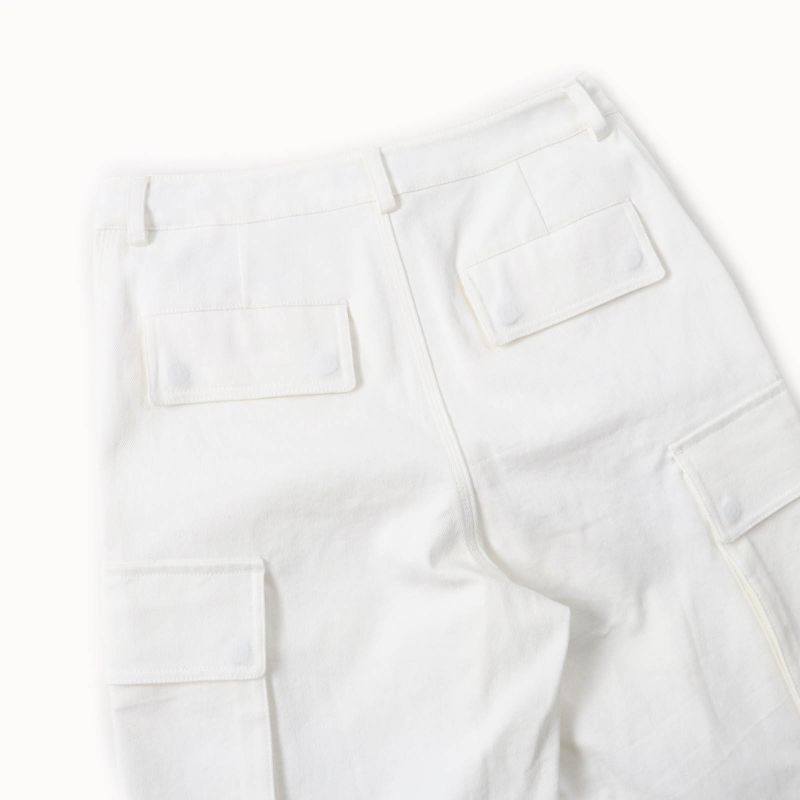 Christian DIOR 247p41a3339 DIOR VIBE Denim Cargo Pants With Logo Button White