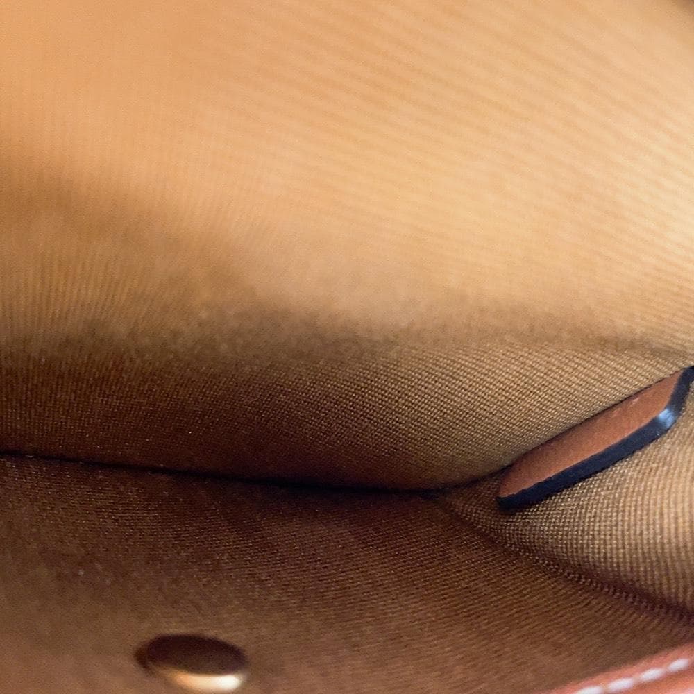 Celine Triomphe Canvas Tan Leather Shoulder Bag Mini — view 7