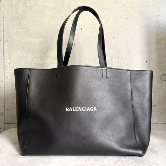 Balenciaga East West Tote Bag Leather Black
