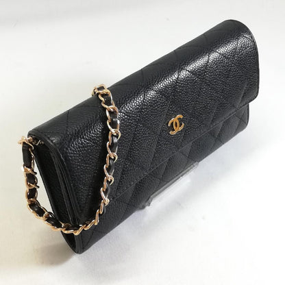 Chanel Class Quilted Caviar Leather Wallet Chain Shoulder Bag — view 2