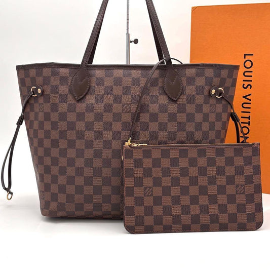Louis Vuitton Damier Ebene Neverfull MM Tote Bag