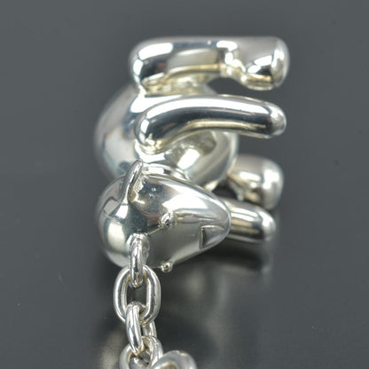 Gucci Polished Teddy Bear Key Holder Silver — view 4