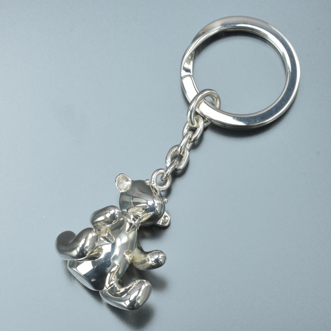 Gucci Polished Teddy Bear Key Holder Silver — view 6