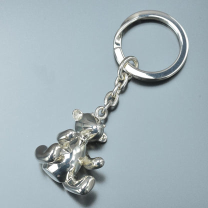 Gucci Polished Teddy Bear Key Holder Silver — view 6