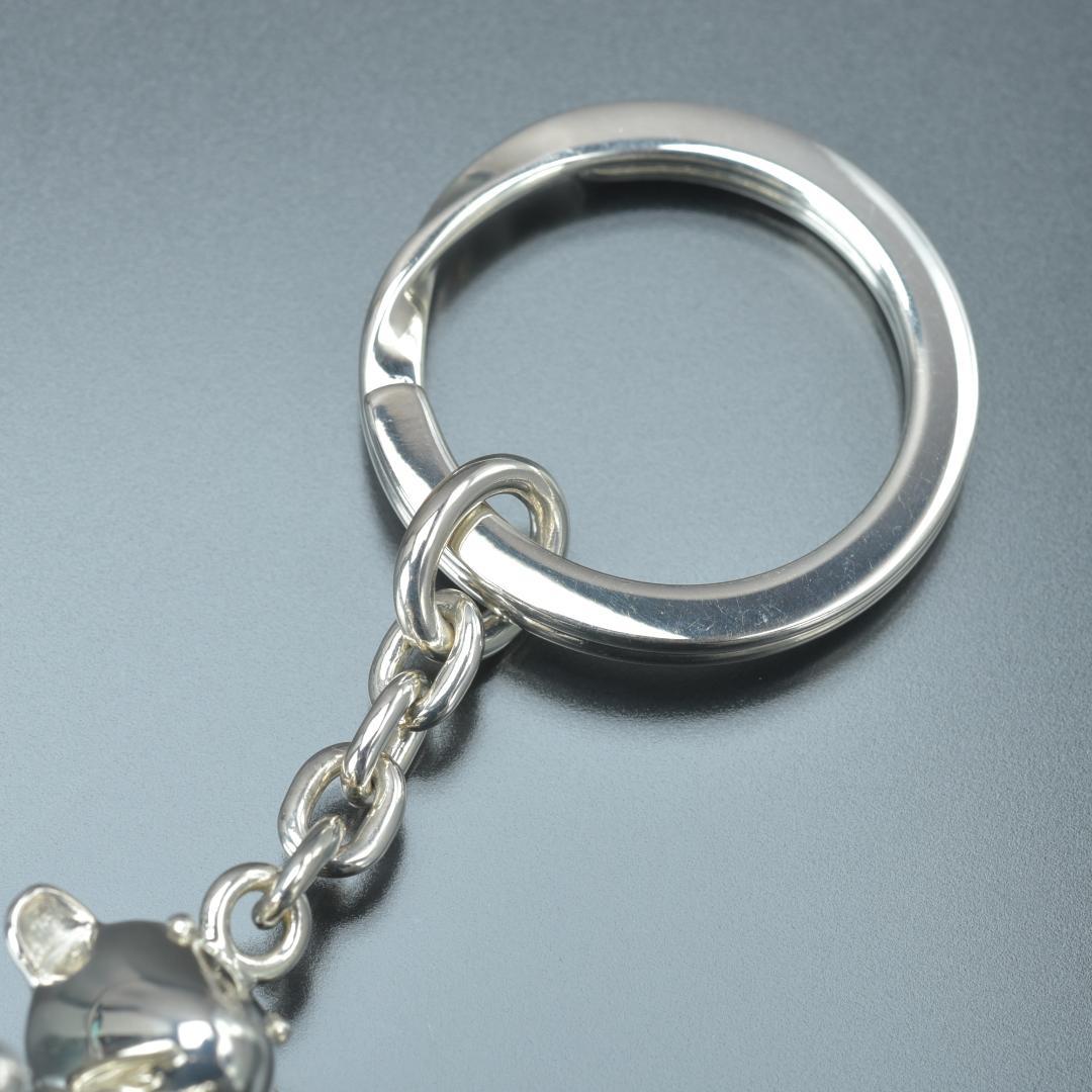 Gucci Polished Teddy Bear Key Holder Silver — view 7