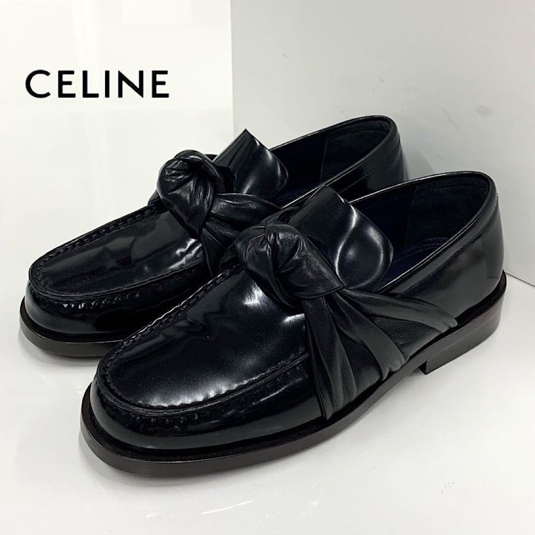 Celine Leather Loafers Black
