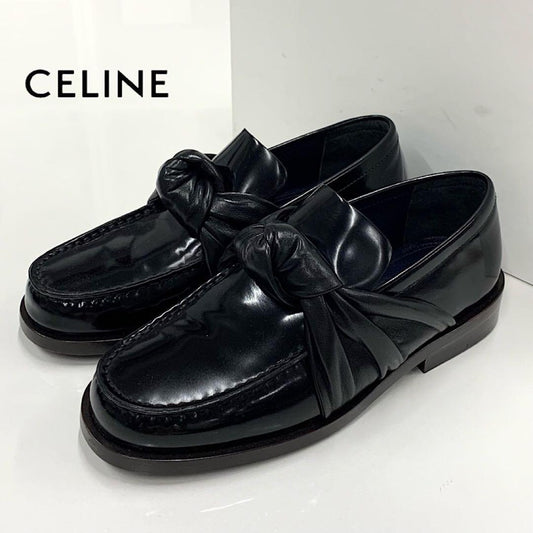 Celine Leather Loafers Black