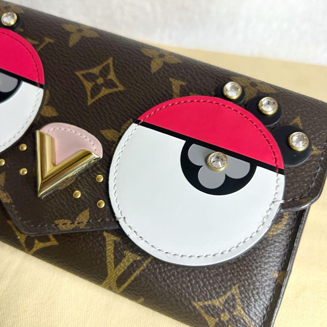 Louis Vuitton Portefeuille Sarah Lovely Bird Fuchsia Long Wallet