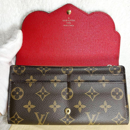 Louis Vuitton Portefeuille Sarah Lovely Bird Fuchsia Long Wallet