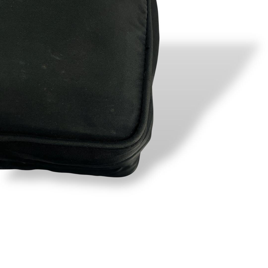 Prada Shoulder Bag Pochette Amazon Shape Triangle Logo Black Y2k 00s