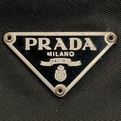 Prada Shoulder Bag Pochette Amazon Shape Triangle Logo Black Y2k 00s