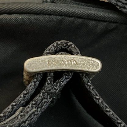 Prada Shoulder Bag Pochette Amazon Shape Triangle Logo Black Y2k 00s