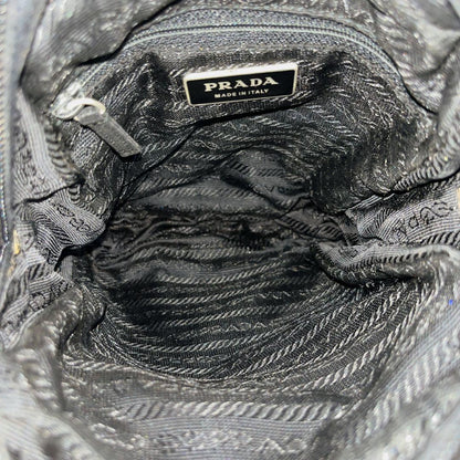 Prada Shoulder Bag Pochette Amazon Shape Triangle Logo Black Y2k 00s