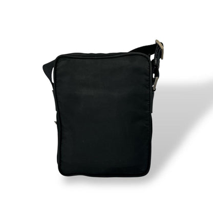 Prada Shoulder Bag Pochette Amazon Shape Triangle Logo Black Y2k 00s