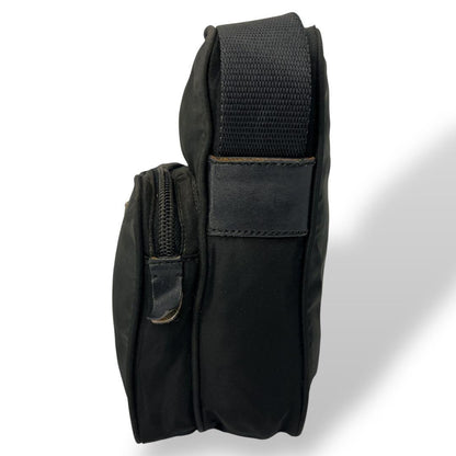 Prada Shoulder Bag Pochette Amazon Shape Triangle Logo Black Y2k 00s