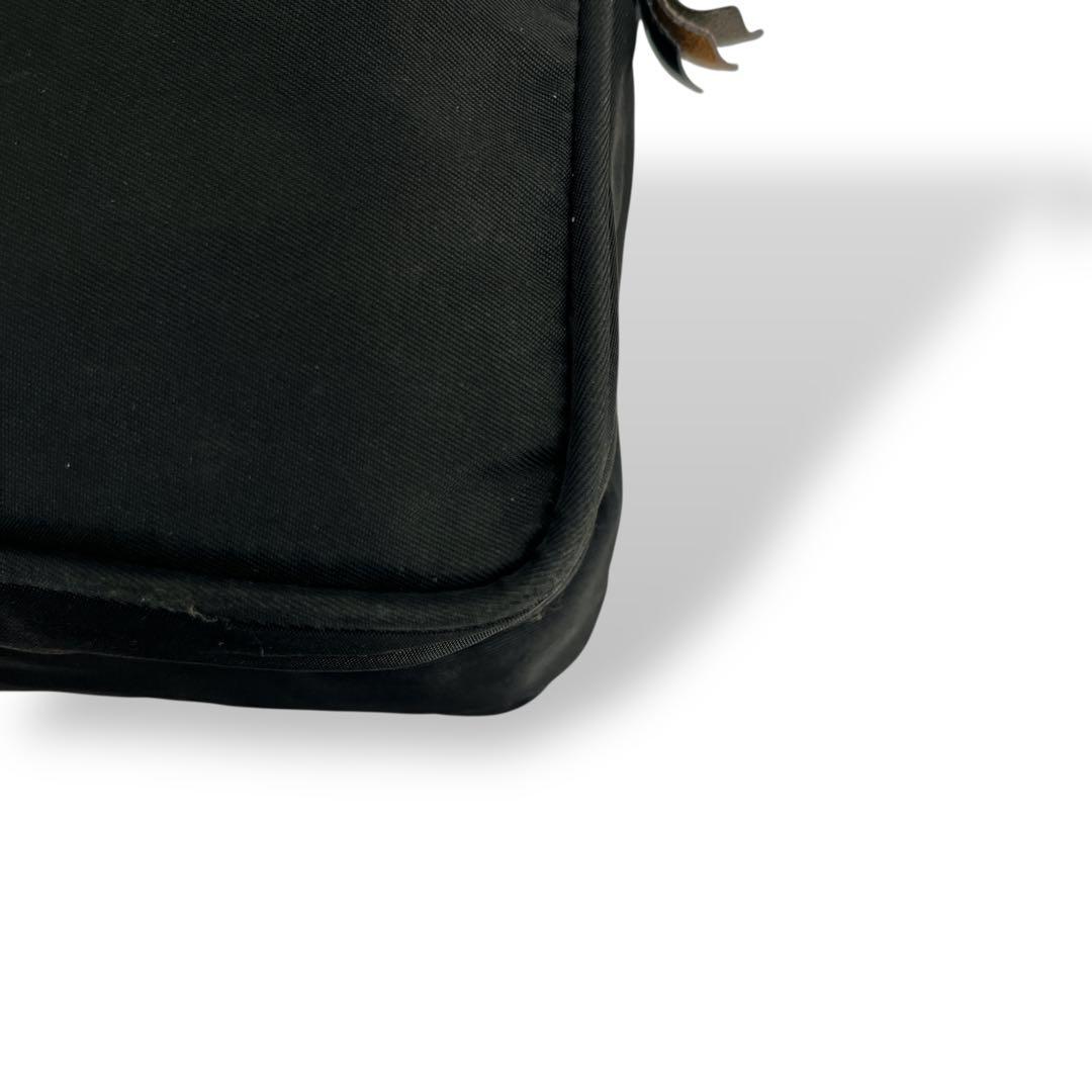 Prada Shoulder Bag Pochette Amazon Shape Triangle Logo Black Y2k 00s