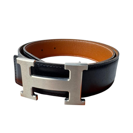 Hermes Constance H Belt Silver 65