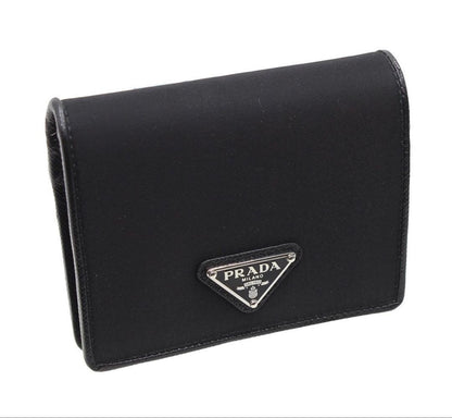 Prada Logo Triangle Nylon Bifold Wallet — view 4