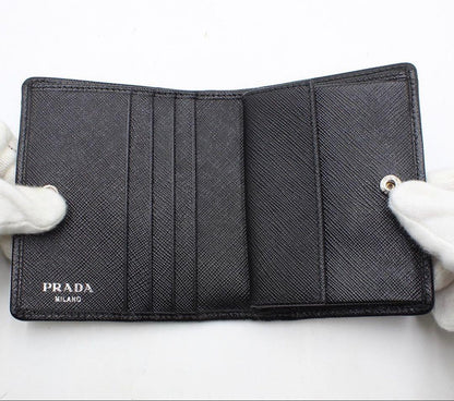 Prada Logo Triangle Nylon Bifold Wallet — view 7