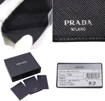 Prada Logo Triangle Nylon Bifold Wallet — view 9