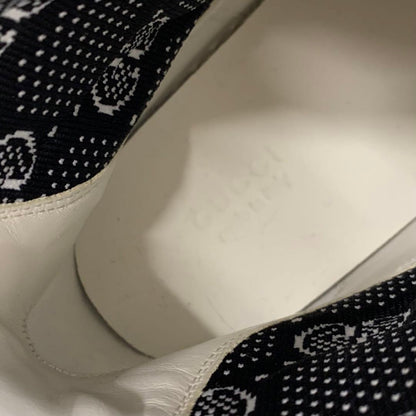 Unused Gucci GG Supreme Leather Logo Side Gore Boots White