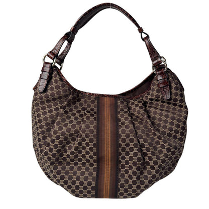 Celine Macadam Shoulder Handbag Canvas Leather — view 3