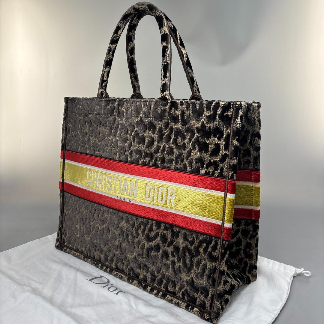 Unused Christian Dior Book Tote Large Tote Bag Velour