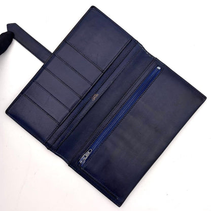 Hermes Bearn Classic Box Calf Navy Blue Wallet Bifold — view 3