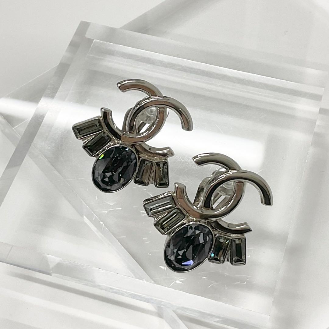 Chanel Cocomark Earrings Bijou Silver
