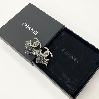 Chanel Cocomark Earrings Bijou Silver