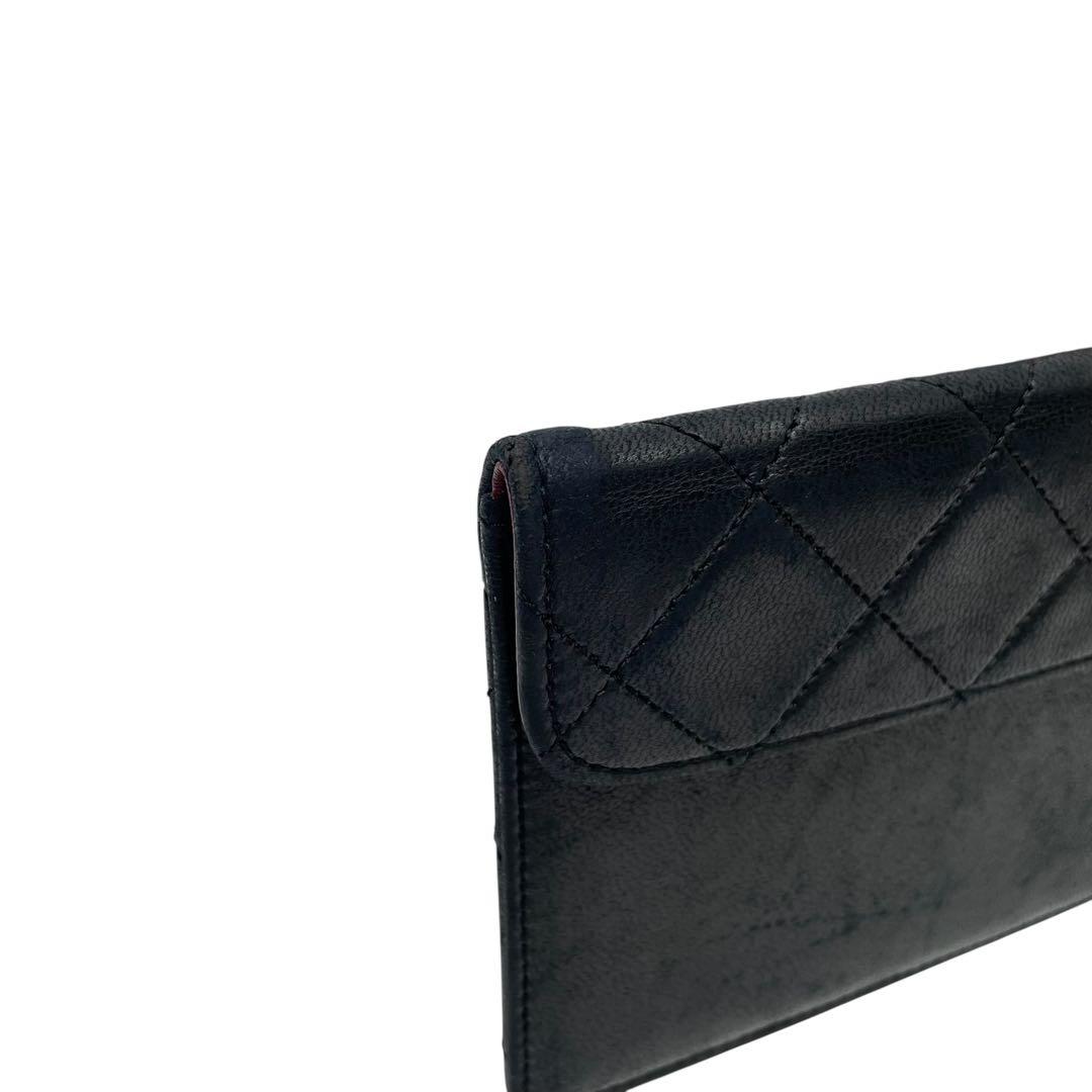 Chanel Quilted Lambskin Wallet Pouch CC Logo — view 9