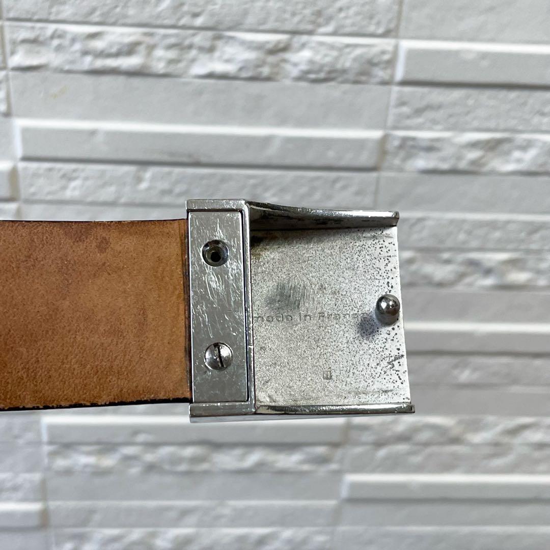 Louis Vuitton Damier Leather Ceinture Silver Buckle Belt — view 9