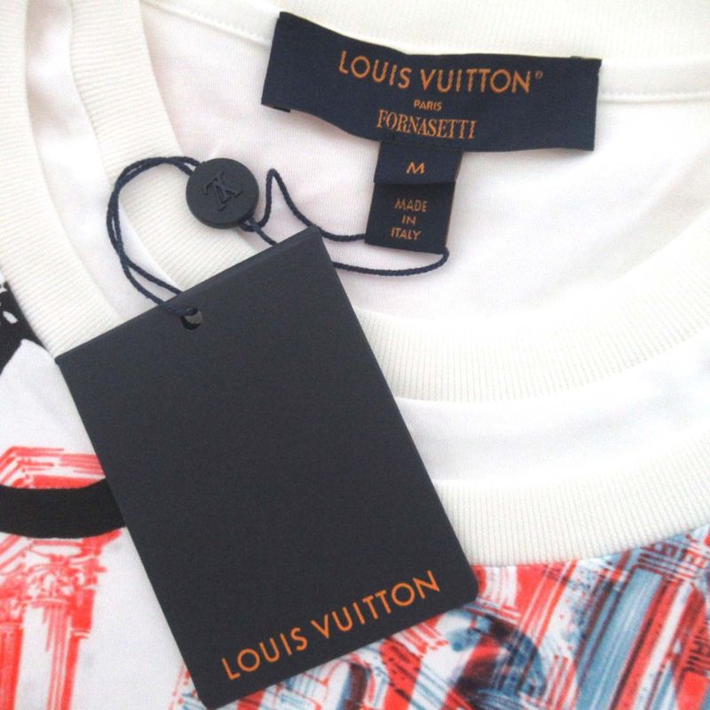 21aw Louis Vuitton Fornasetti Graphic Print Short Sleeve T-Shirt M Size White