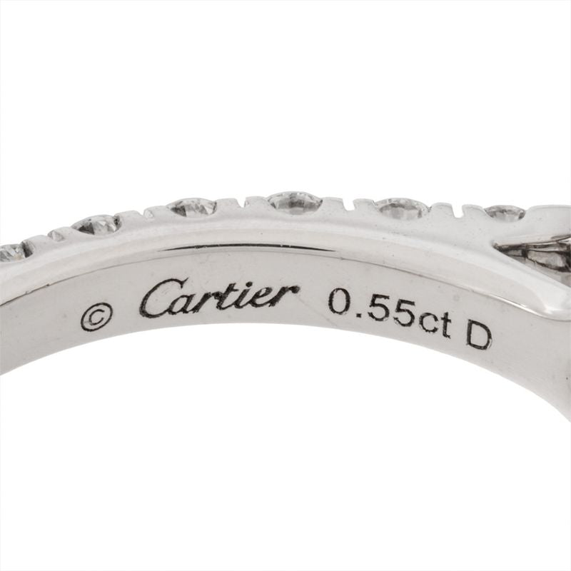 Cartier Destinée Solitaire Ring Diamond 055ct #48 Pt950 38g Ladies