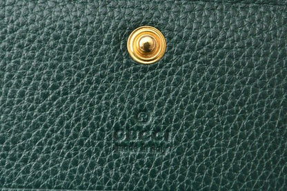 Gucci Mini Wallet Fold Wallet 570660 Zumi Chain Wallet In Dark Green