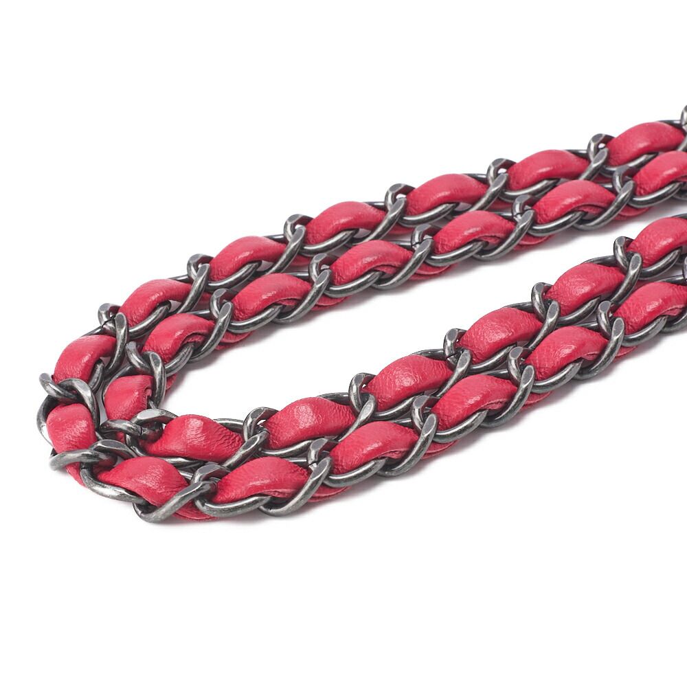 Chanel Mini Matelasse Turnlock Chain Shoulder Bag Lambskin Red (silver Hardware)