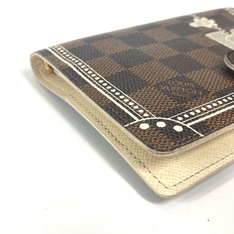 Louis Vuitton Notebook Cover Agenda PM Trunk Pattern Damier Canvas Ebene Brown