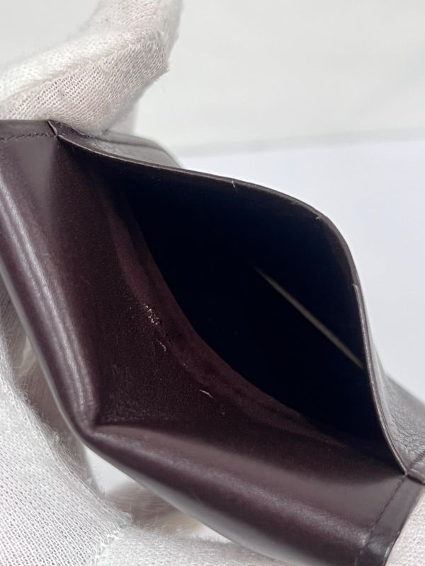 YVES Saint Laurent Coin Case Coin Purse Leather Brown 08bs304