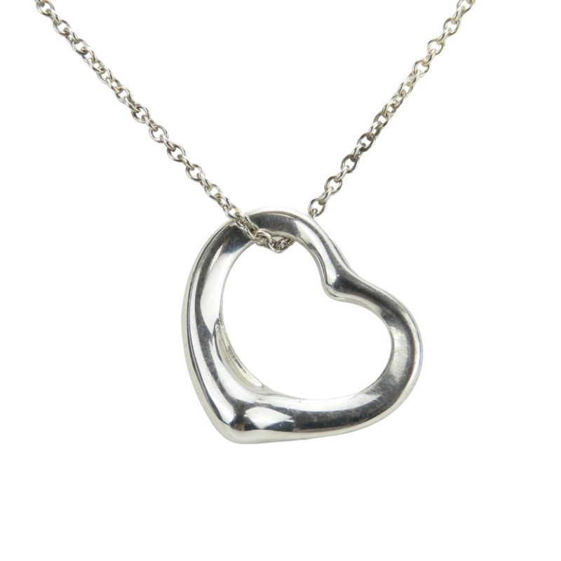 Tiffany & Co Necklace Open Heart 925 Silver Approx 2.3g Silver Accessories