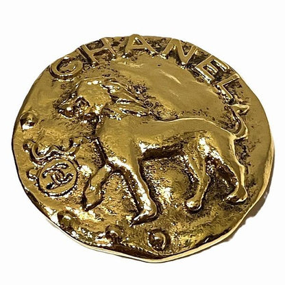 Chanel Lion Motif Branded Accessories Earrings Ladies