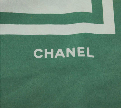 Chanel Geometric Shawl Large Green Scarf — view 5
