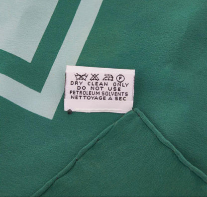 Chanel Geometric Shawl Large Green Scarf — view 6