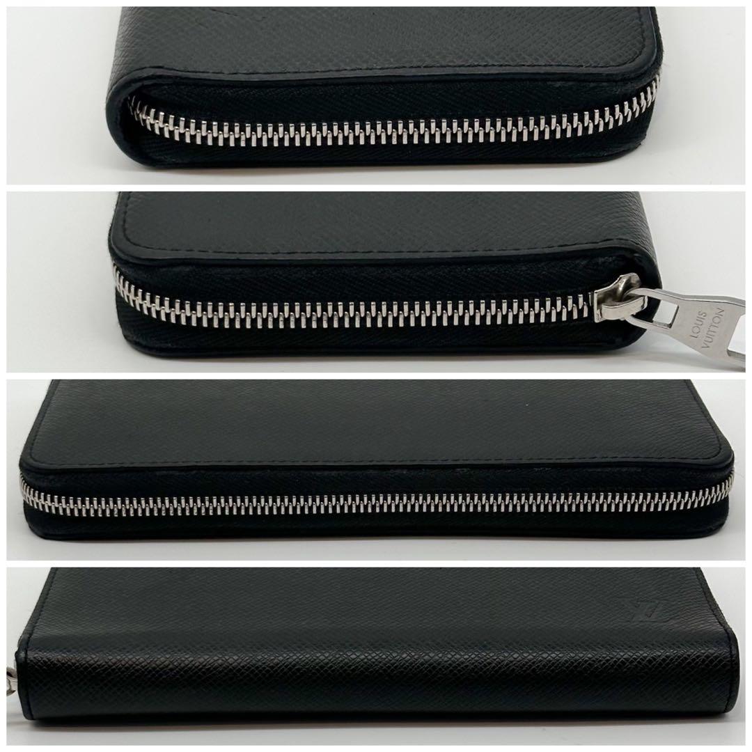Louis Vuitton Zippy Organizer Taiga Black Round Wallet — view 6