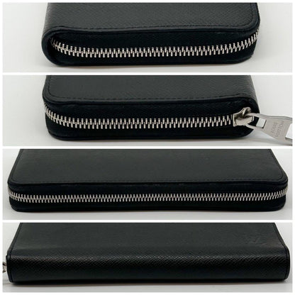 Louis Vuitton Zippy Organizer Taiga Black Round Wallet — view 6