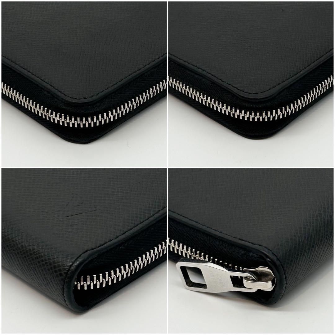 Louis Vuitton Zippy Organizer Taiga Black Round Wallet — view 7